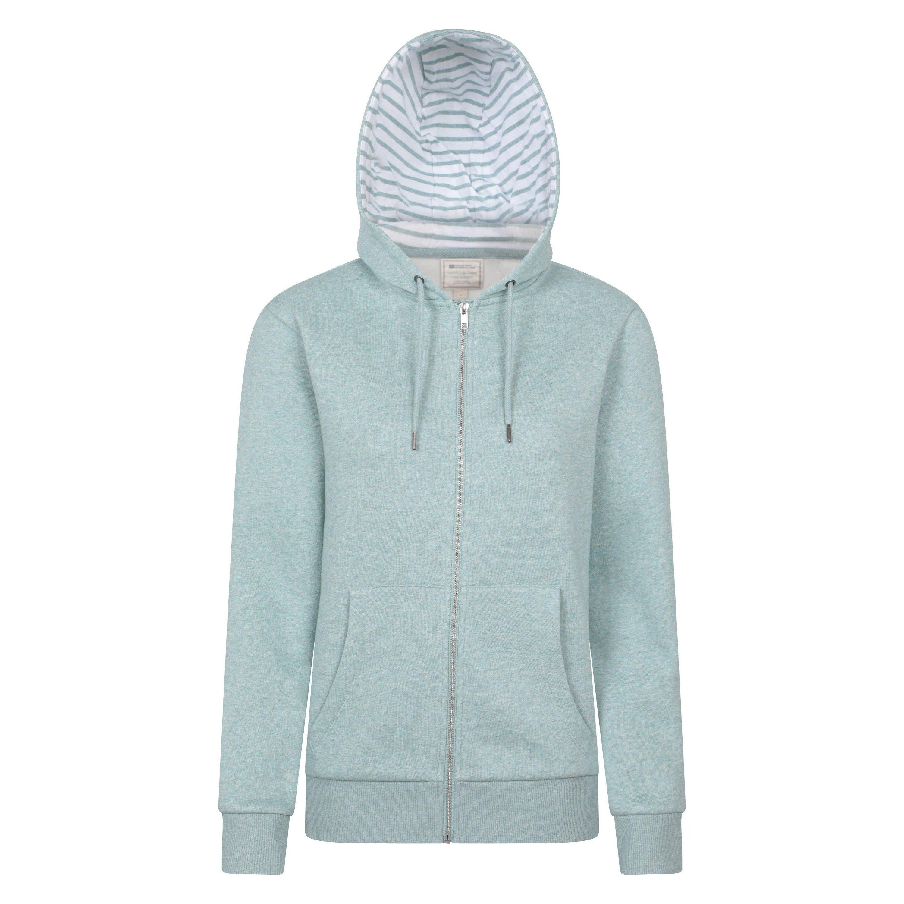 MOUNTAIN WAREHOUSE Felpa Con Cappuccio E Zip Intera Donna Mountain Warehouse Penzance Verde Pallido