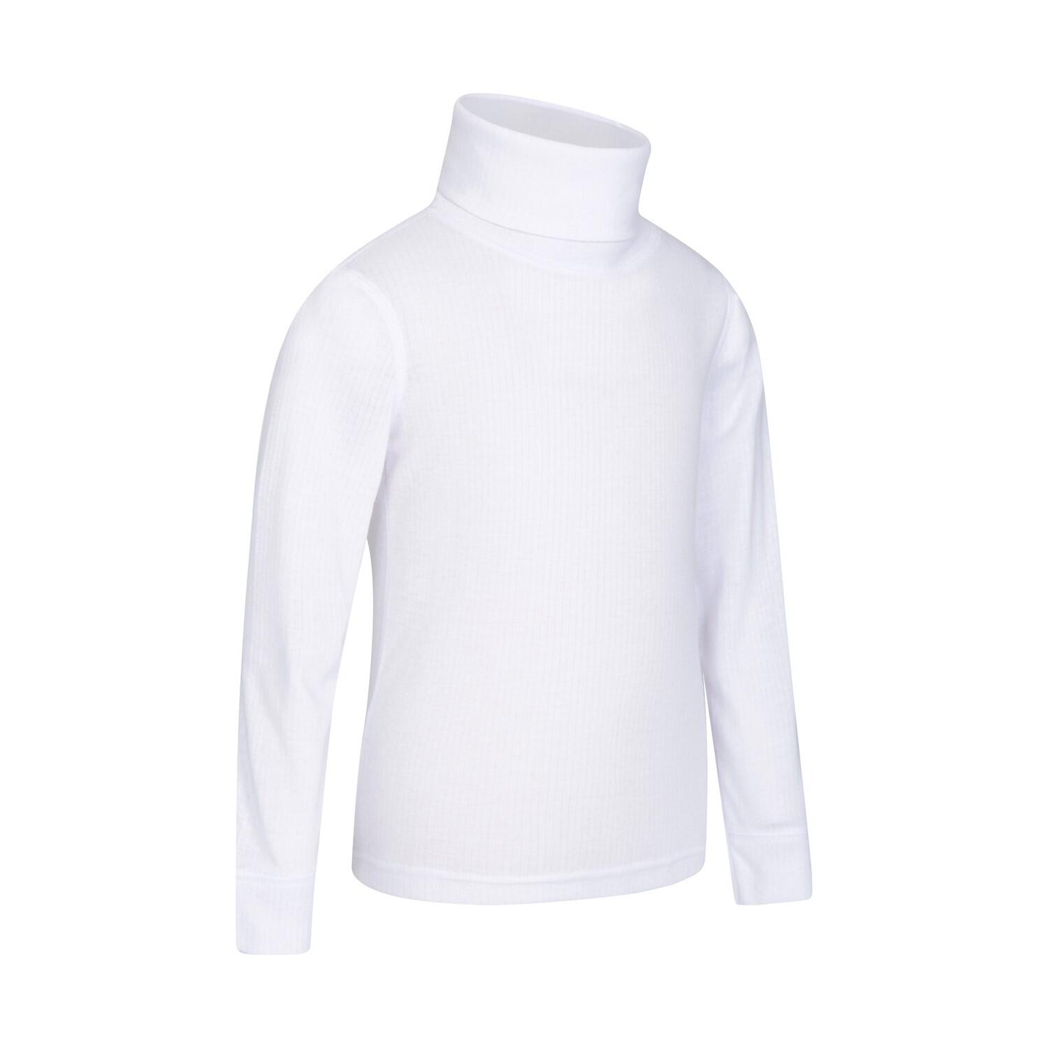 Childrens/Kids Talus Roll Neck LongSleeved Top (White) 4/4