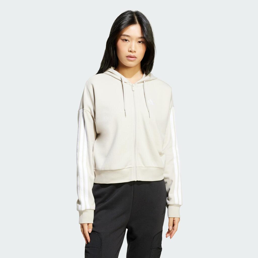 Essentials 3-Stripes French Terry Full-Zip Hoodie