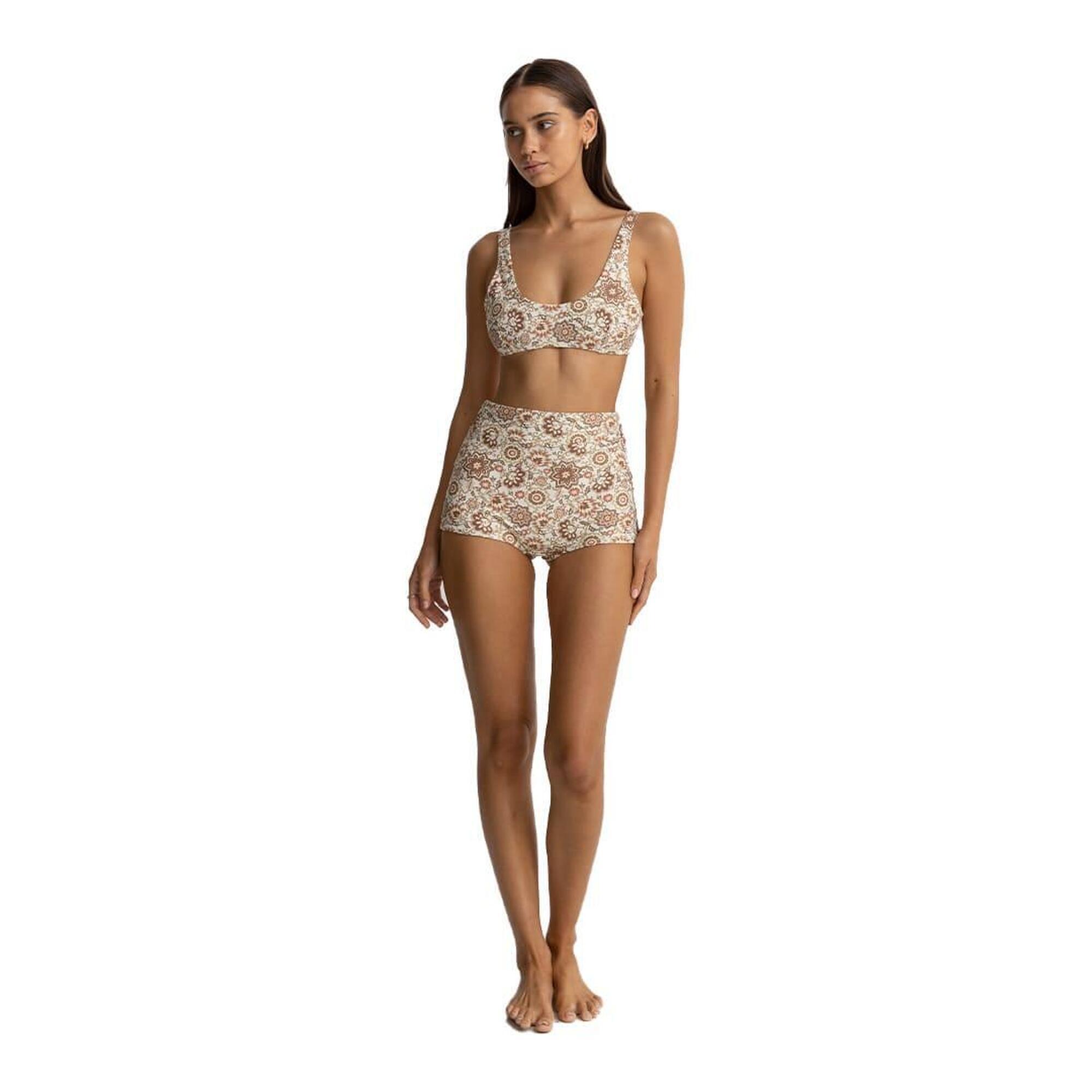Rhythm - Raya Paisley Surf Short - Bas De Maillot Femme - Maillot De Bain 2 Pièces - Beige -  S - Decathlon