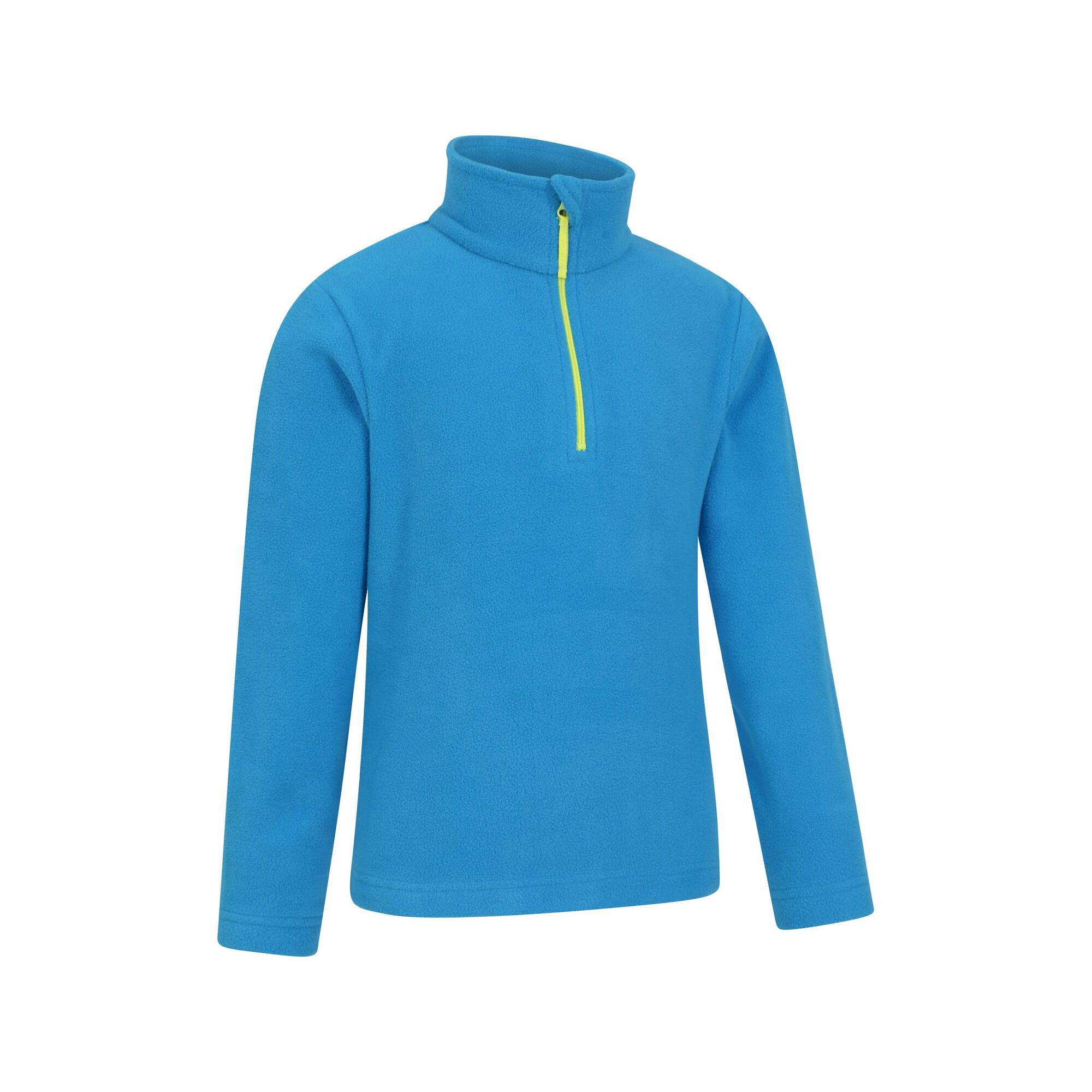 "Camber II" Fleecejacke mit halbem Reißverschluss für Kinder Kobalt 3/3