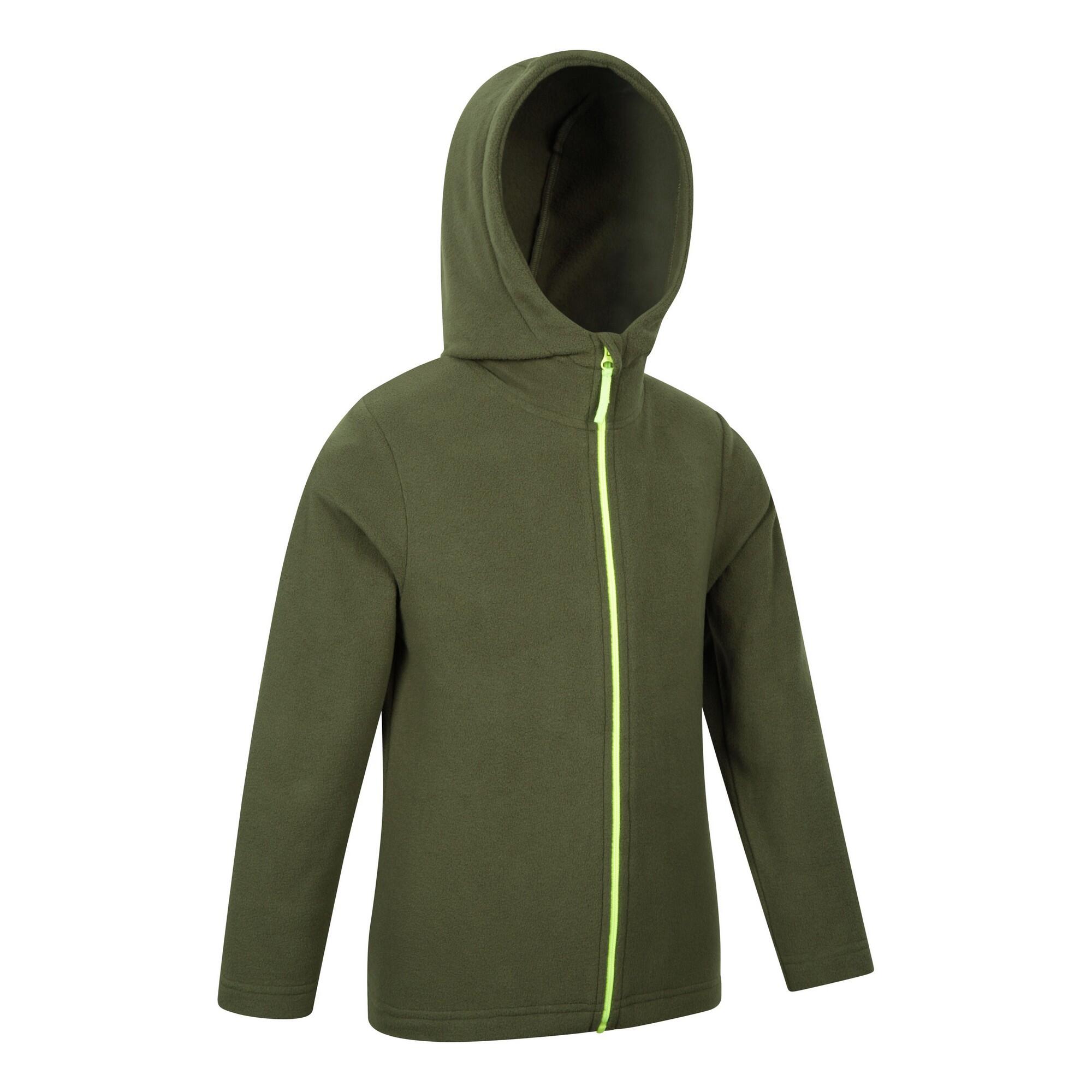 "Camber" Hoodie mit durchgehendem Reißverschluss für Kinder Khakigrün 3/4
