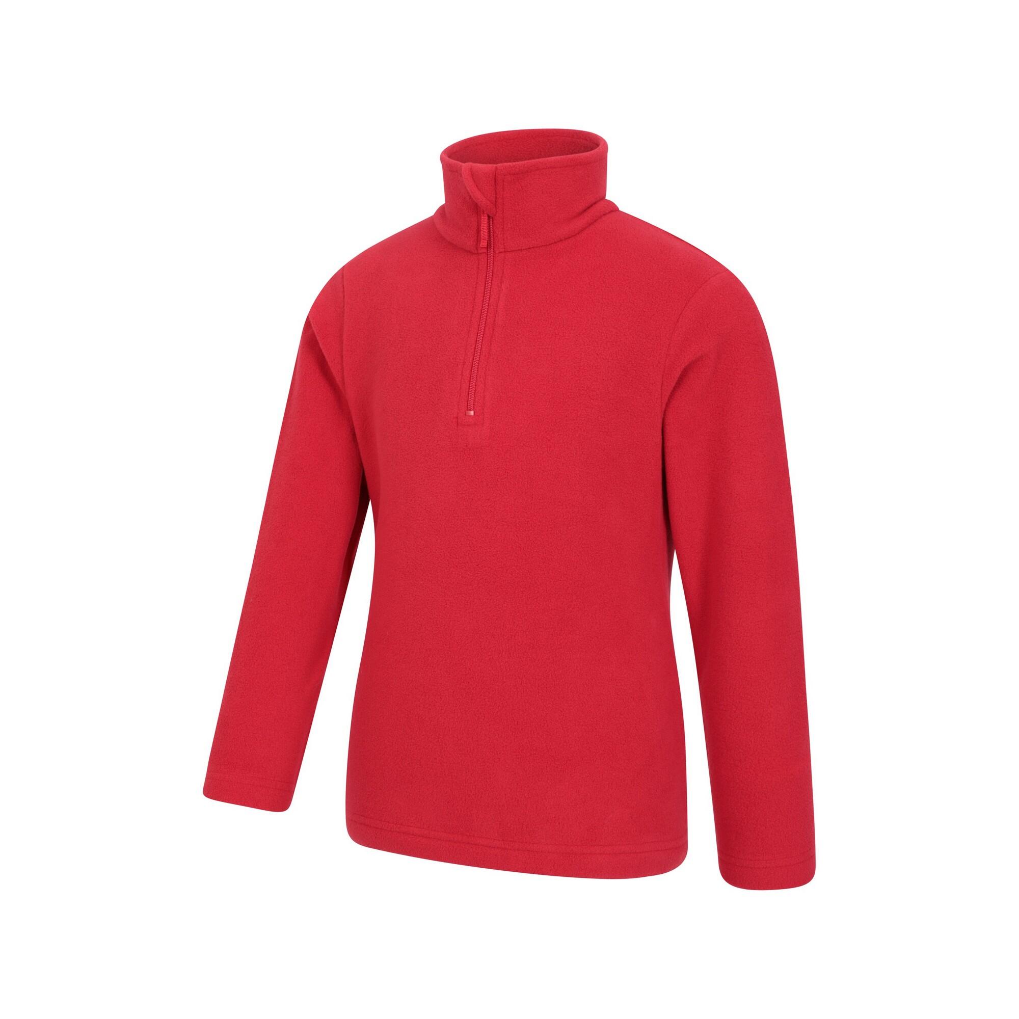 "Camber II" Fleecejacke mit halbem Reißverschluss für Kinder Rot 3/4