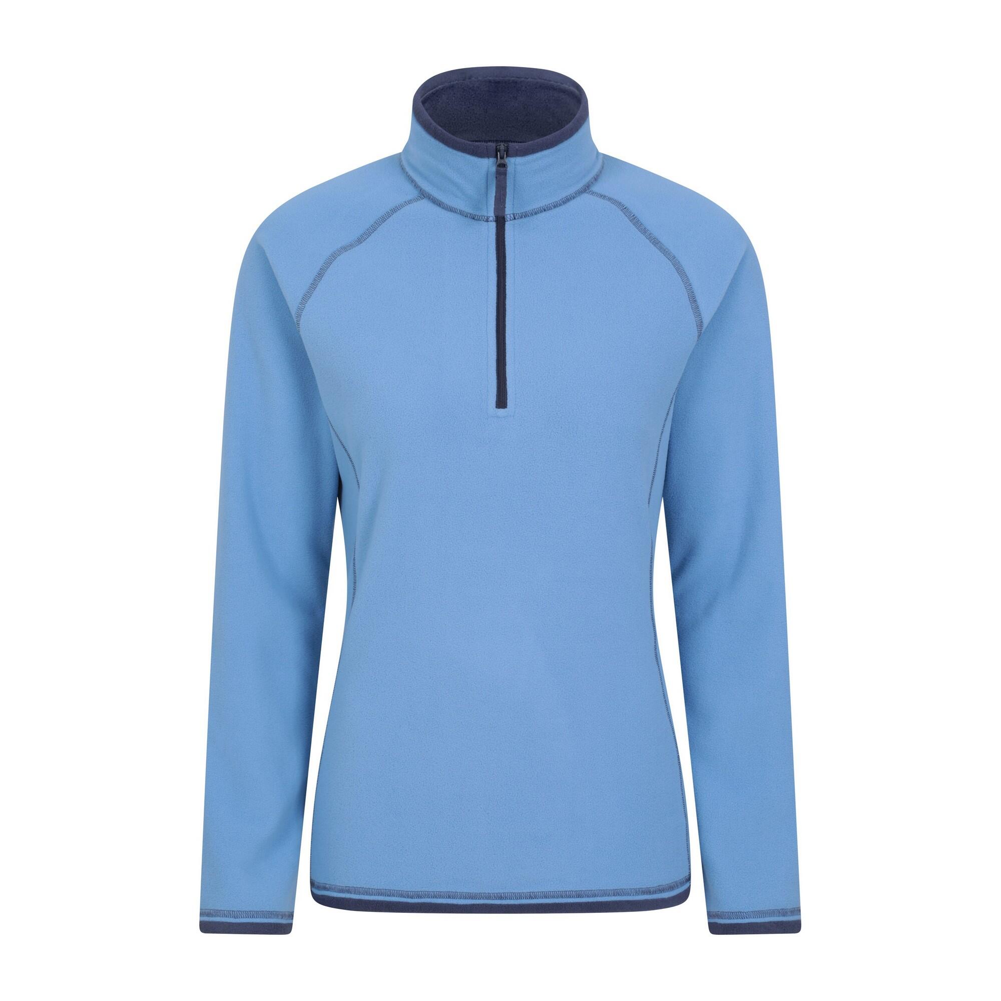 Womens/Ladies Montana Half Zip Fleece Top (Dark Blue) 2/4