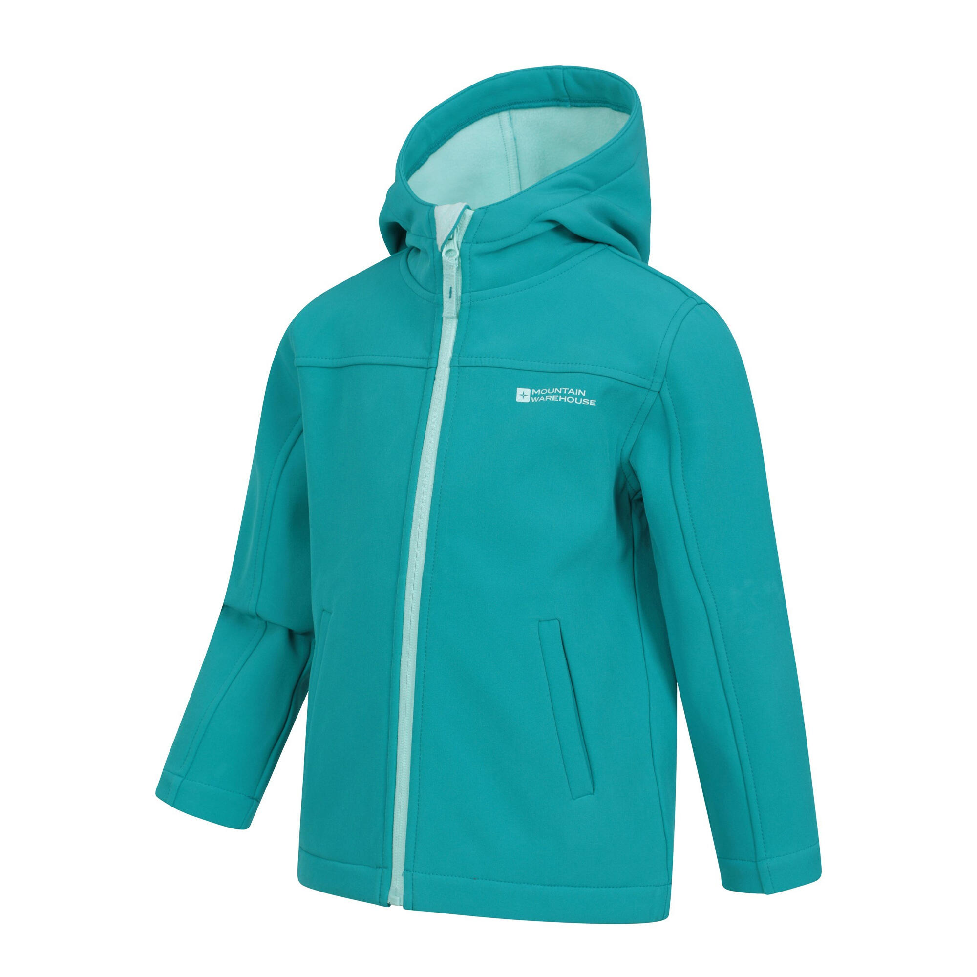 "Exodus" Softshelljacke Wasserbeständig für Kinder Petrol 3/4