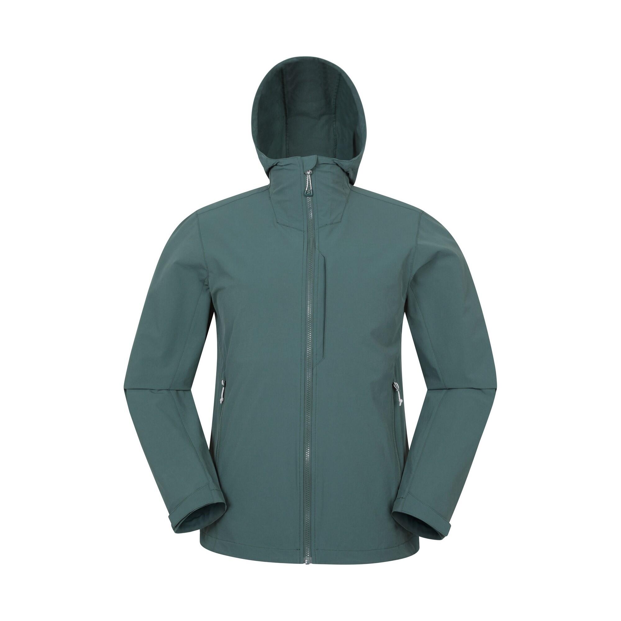 MOUNTAIN WAREHOUSE Mens Retreat Packable Soft Shell Jacket (Green)