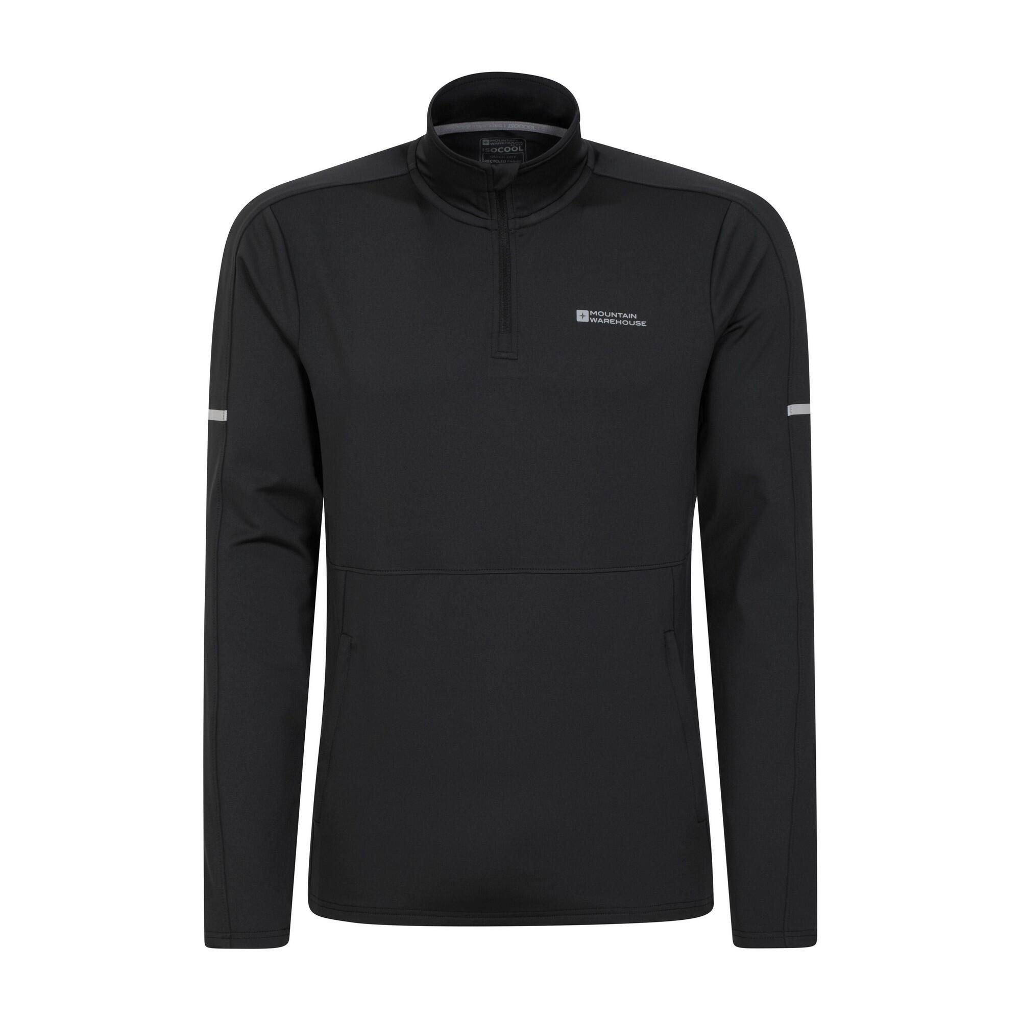 MOUNTAIN WAREHOUSE Mens Core Half Zip Midlayer (Black)