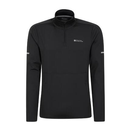 Core" Midlayer mit halbem Reißverschluss für Herren Schwarz