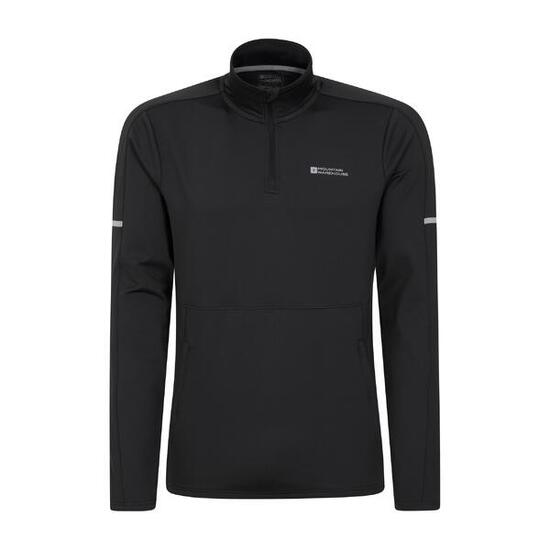 Core" Midlayer mit halbem Reißverschluss für Herren Schwarz