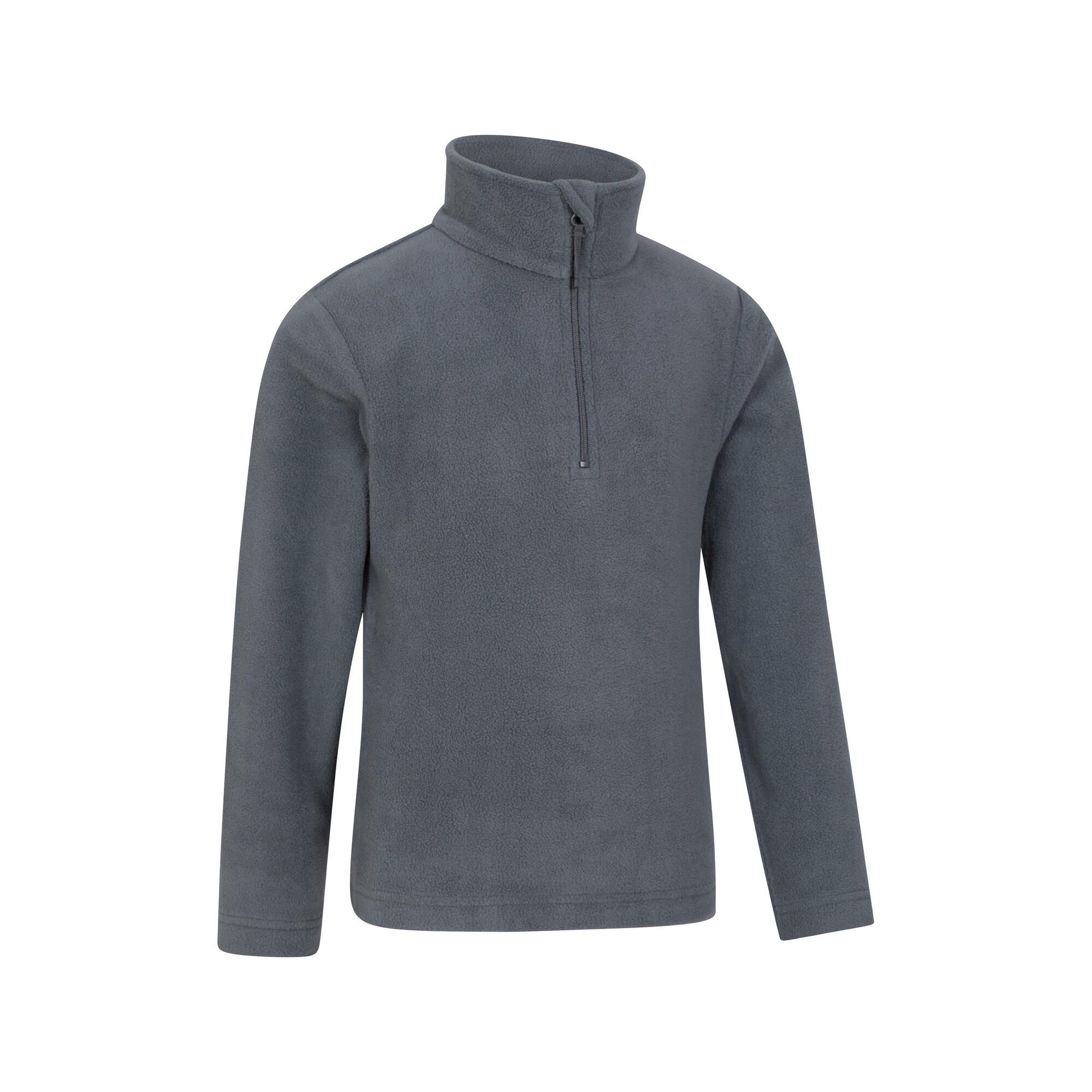 "Camber II" Fleecejacke mit halbem Reißverschluss für Kinder Grau 3/3