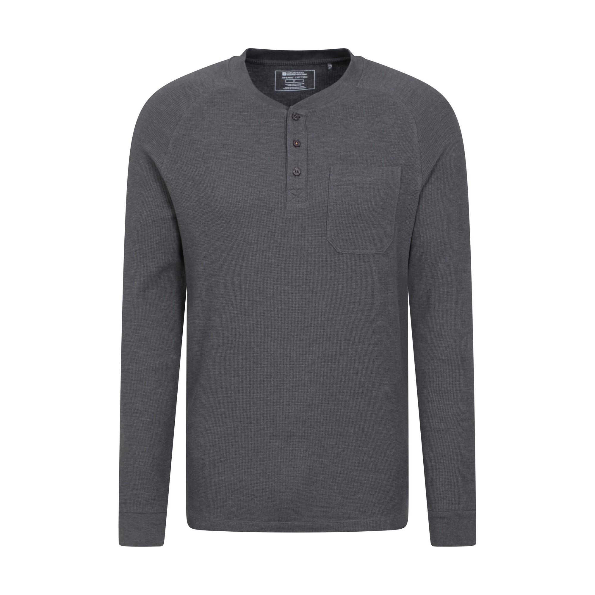 MOUNTAIN WAREHOUSE Maglietta Henley Uomo Mountain Warehouse Selby Carbone