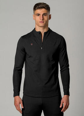 Heren thermisch t-shirt playerlayer tech midlayer zwart