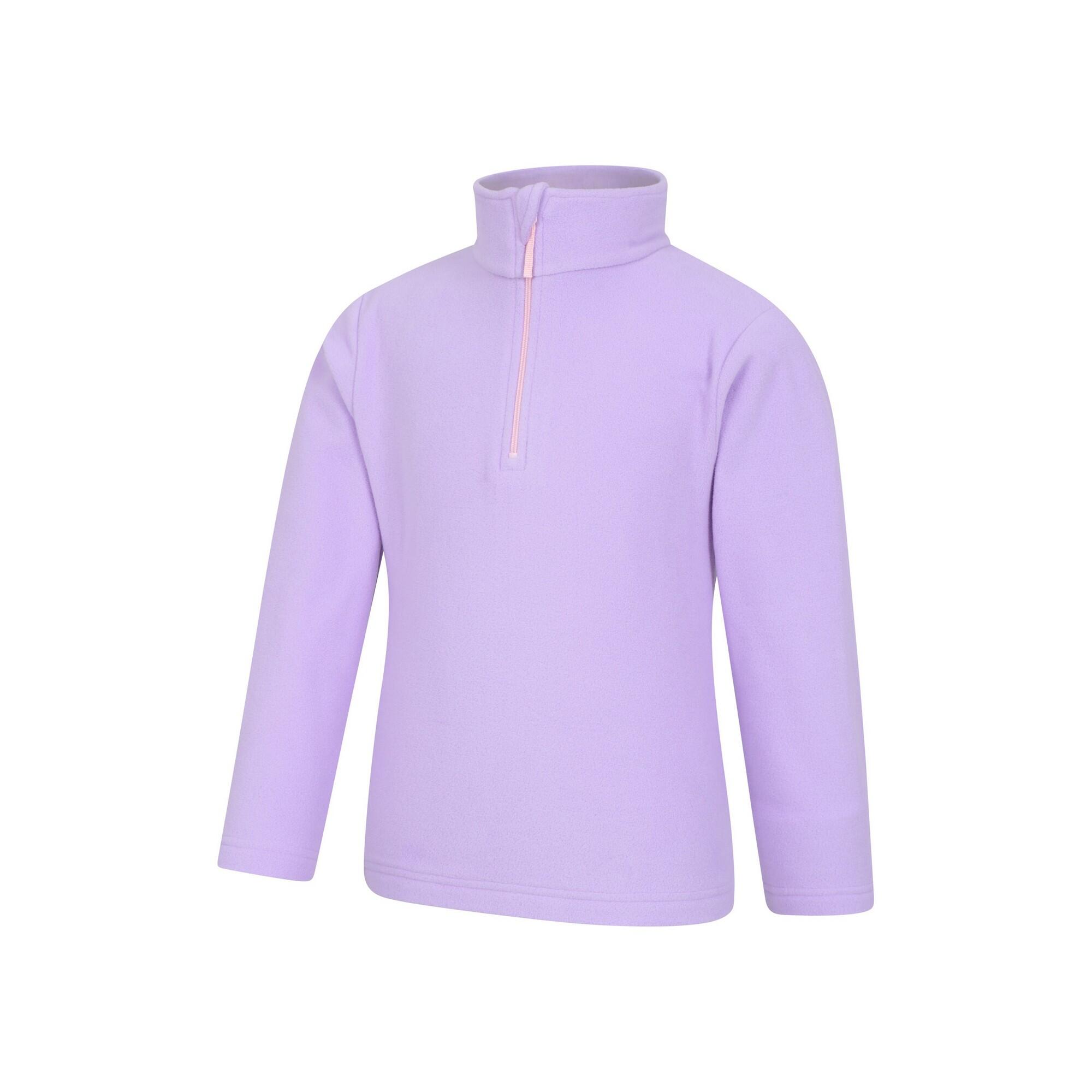 "Camber II" Fleecejacke mit halbem Reißverschluss für Kinder Flieder 3/4