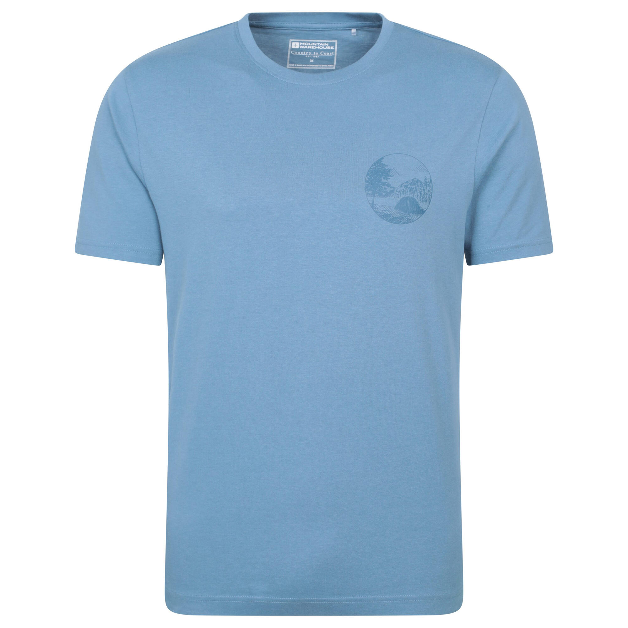 MOUNTAIN WAREHOUSE Maglietta Uomo Mountain Warehouse Camping Sketch Blu