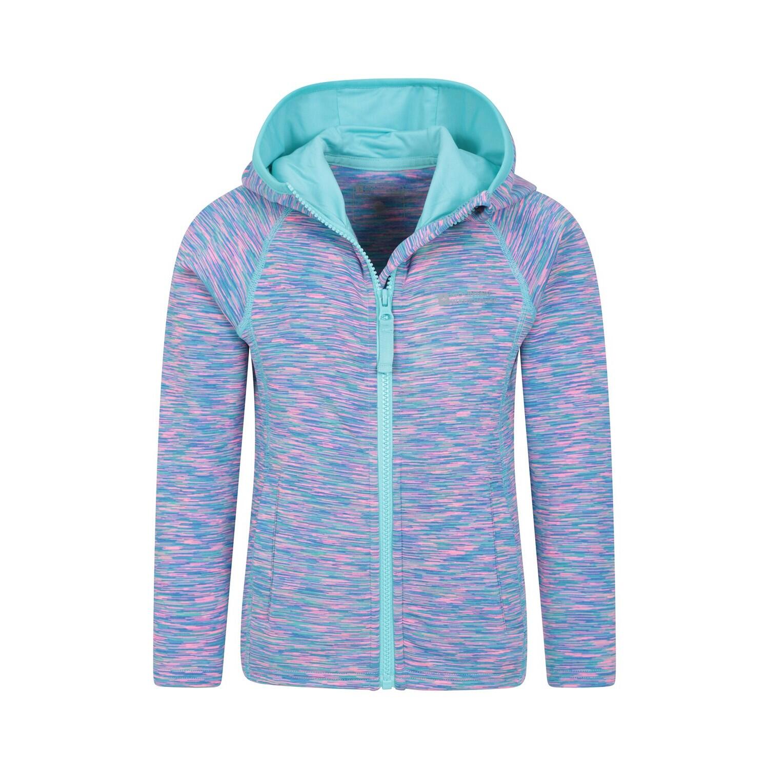 Childrens/Kids Kayleigh II Stripe Full Zip Hoodie (Blue) 3/5