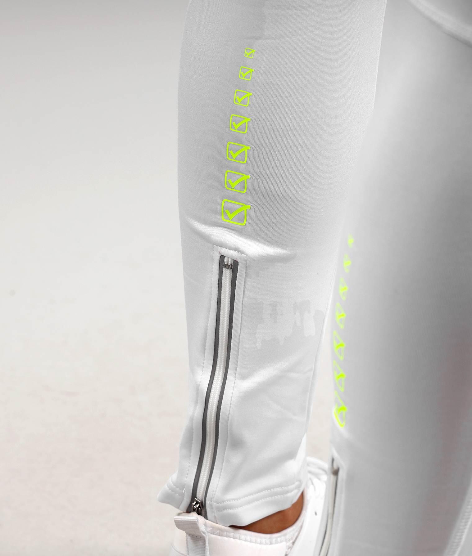 Pantaloni da palestra uomo givova bianco/giallo fluo 2/4