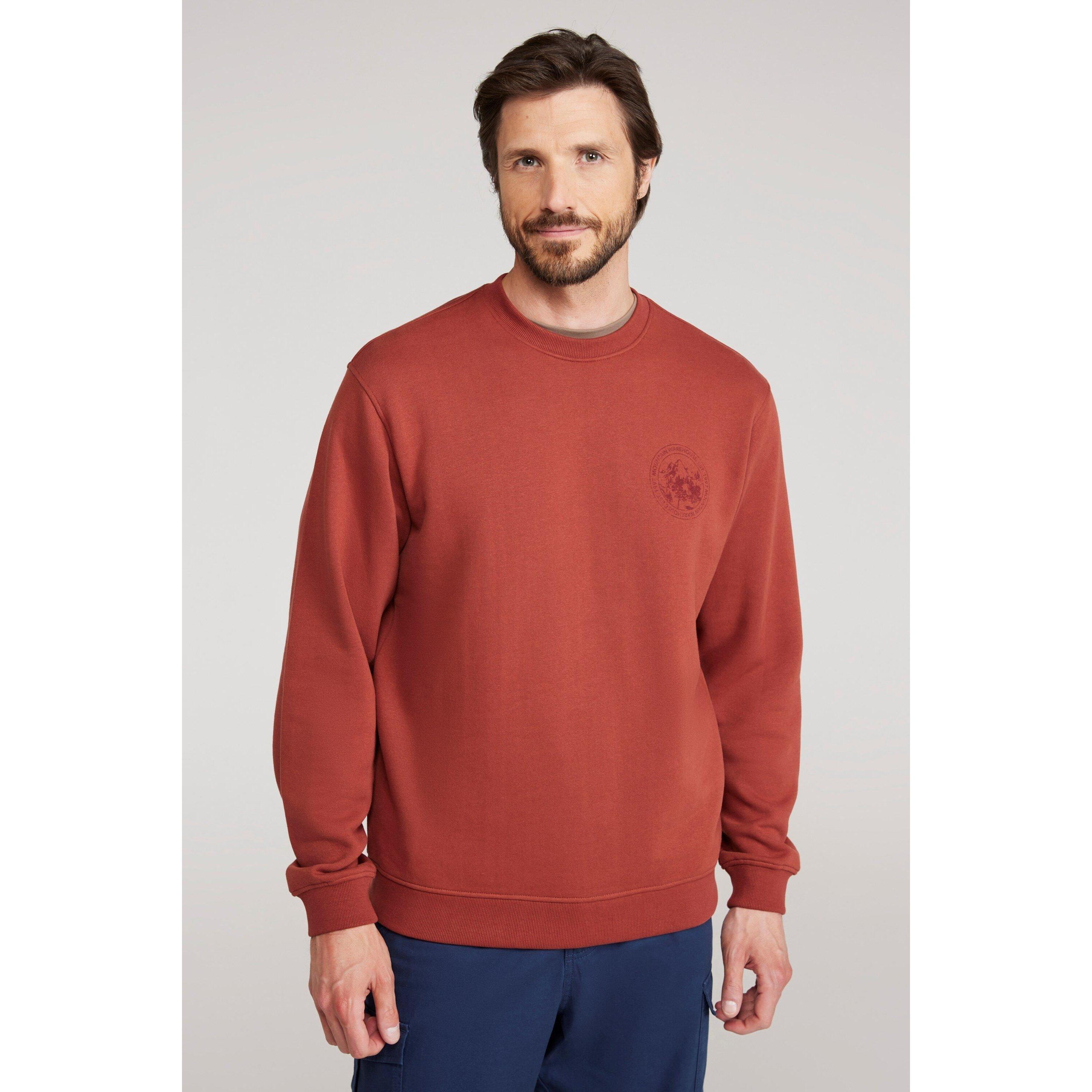 MOUNTAIN WAREHOUSE Mens Mountain Crew Neck Sweatshirt (Rust)