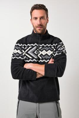 Heren fleece trui met troyerkraag skiwear level 1 ultralichte fleece
