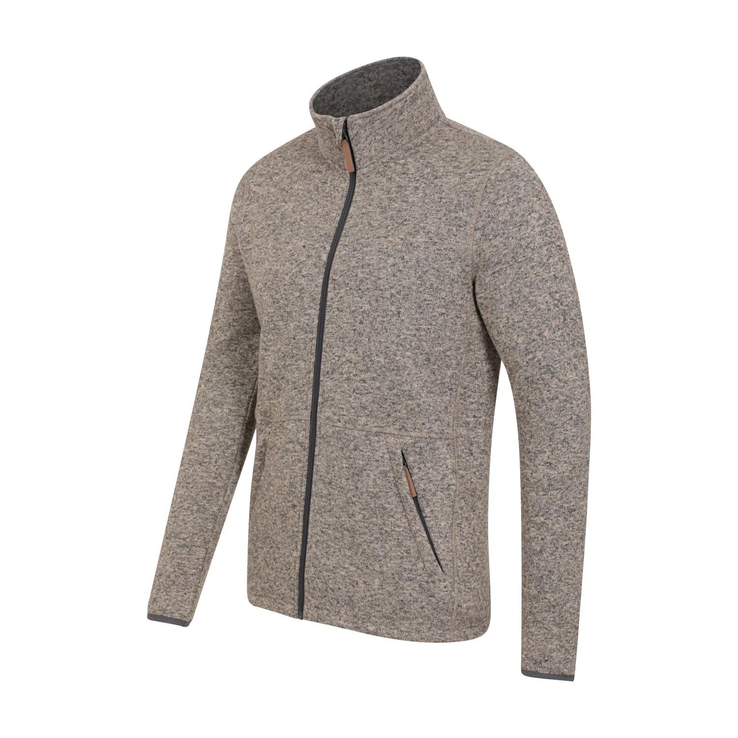 Mens Idris III Full Zip Fleece Jacket (Beige) 3/4