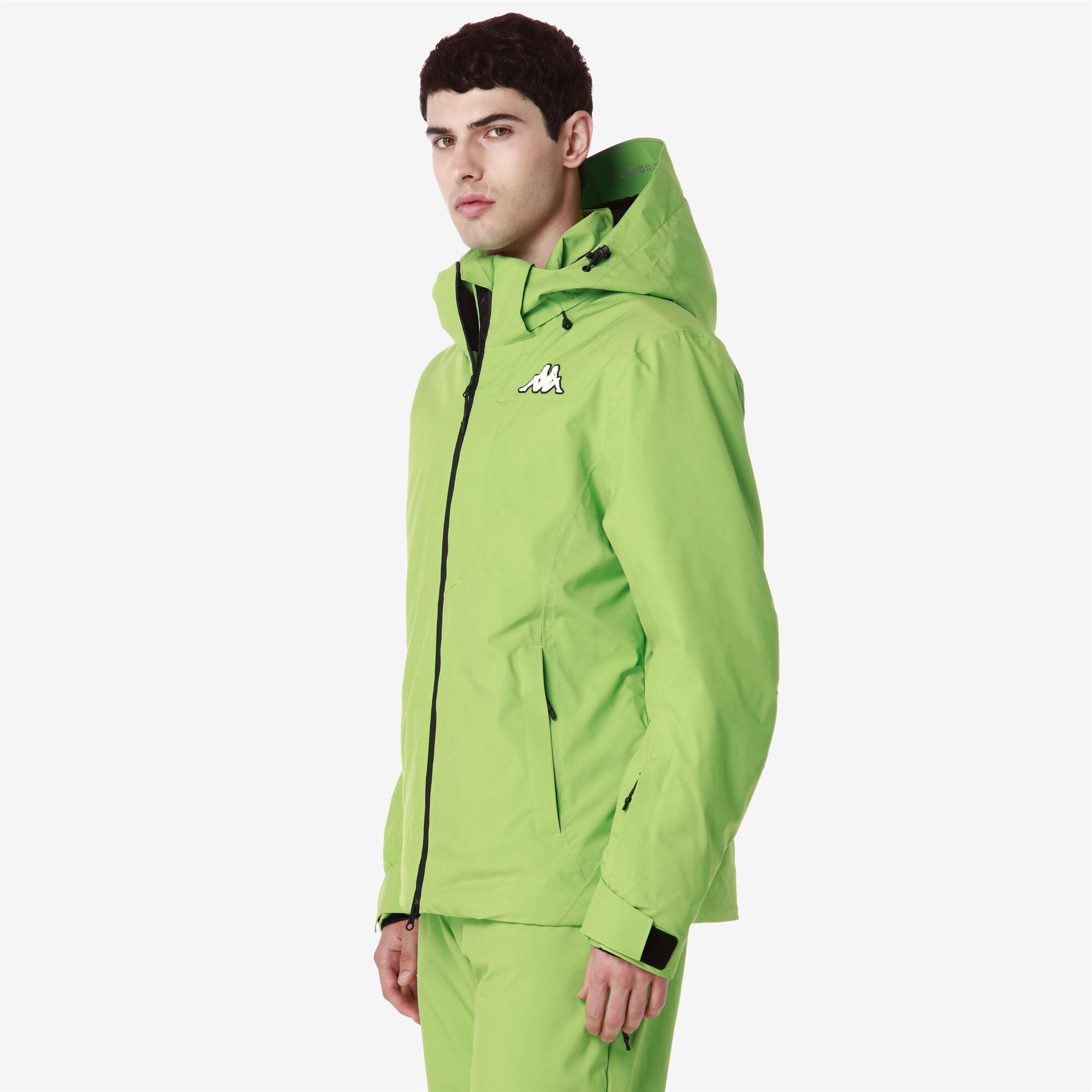 Giaccha da uomo in poliestere verde da sci 6/7