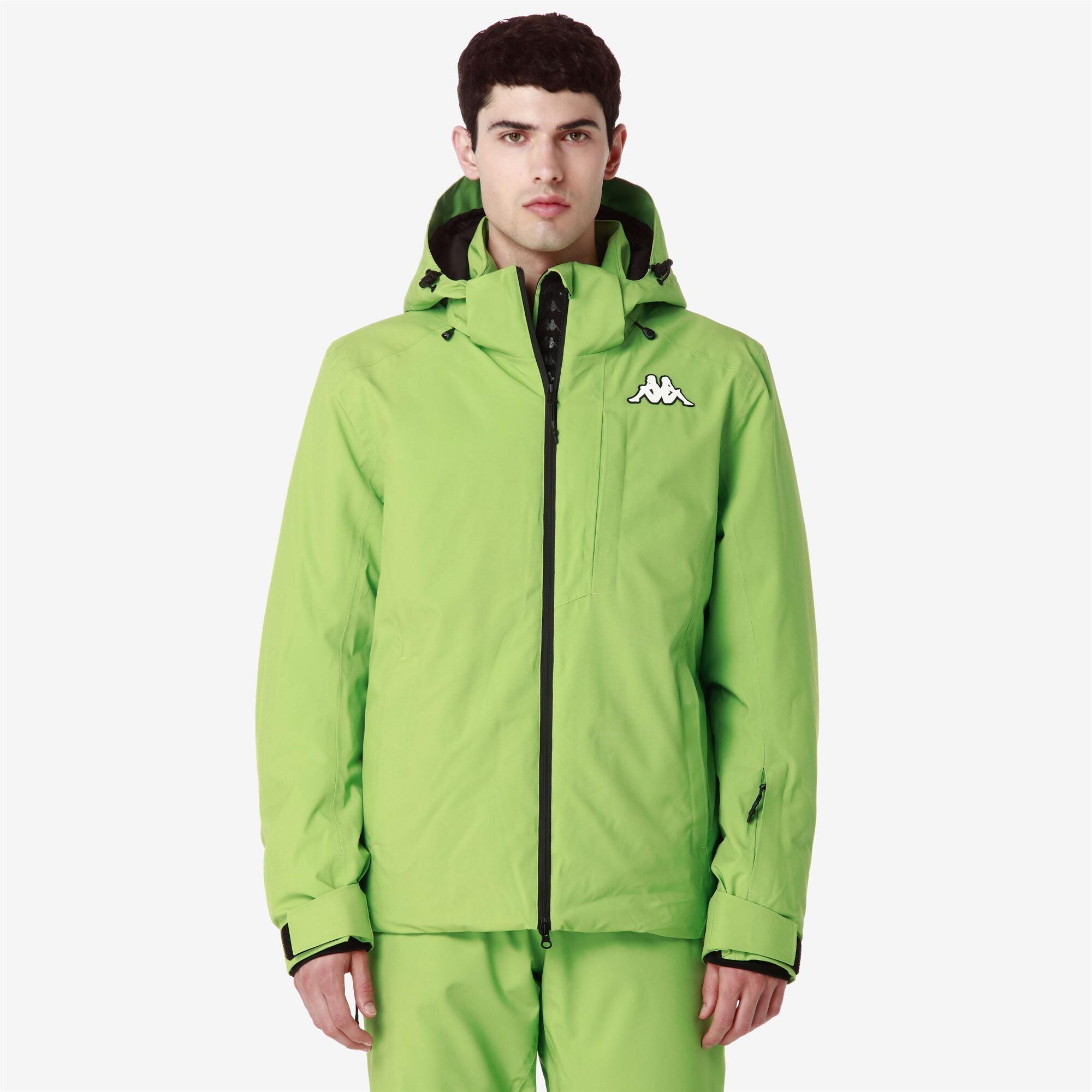 Giaccha da uomo in poliestere verde da sci 5/7