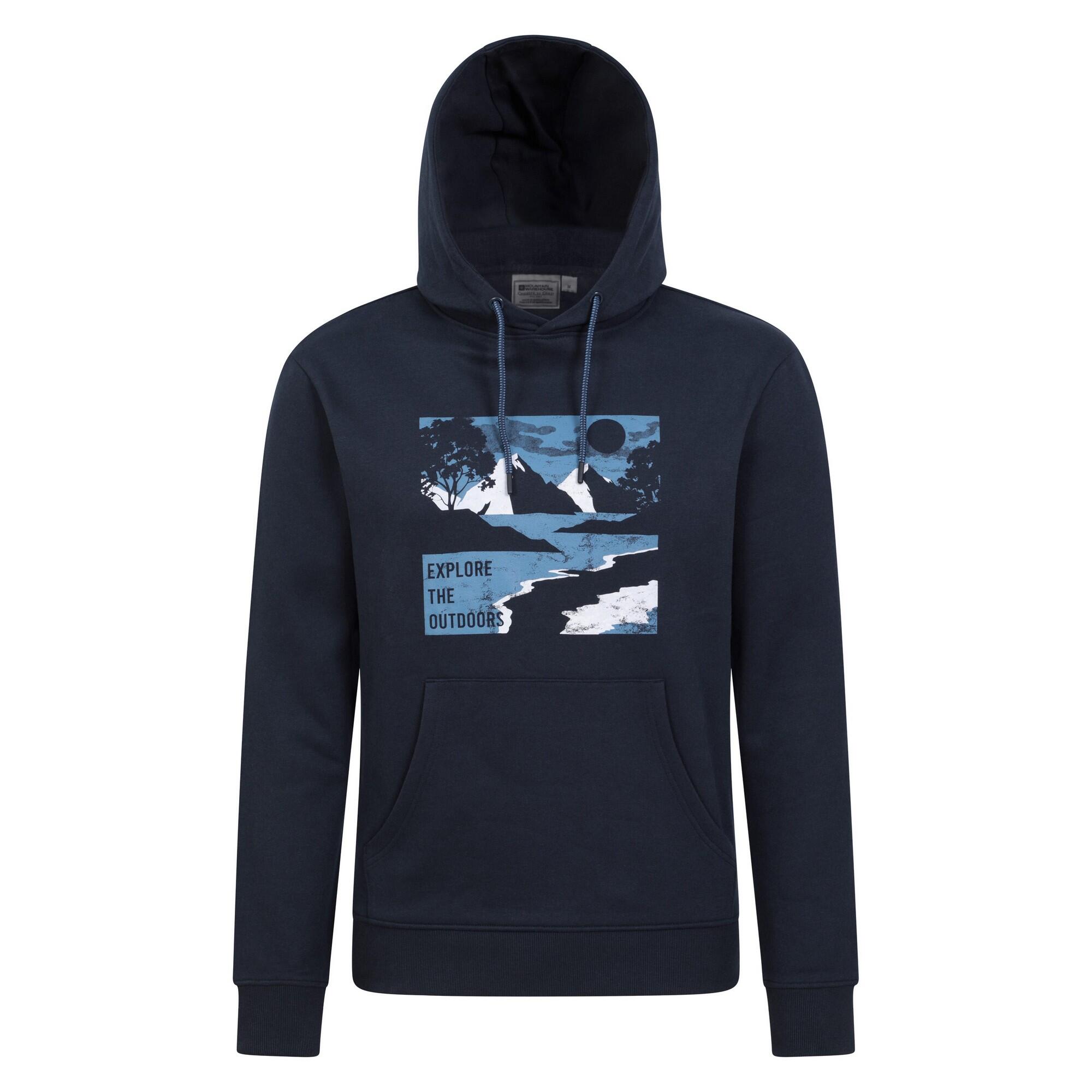 MOUNTAIN WAREHOUSE Mens Explore The Outdoors Hoodie (Navy)