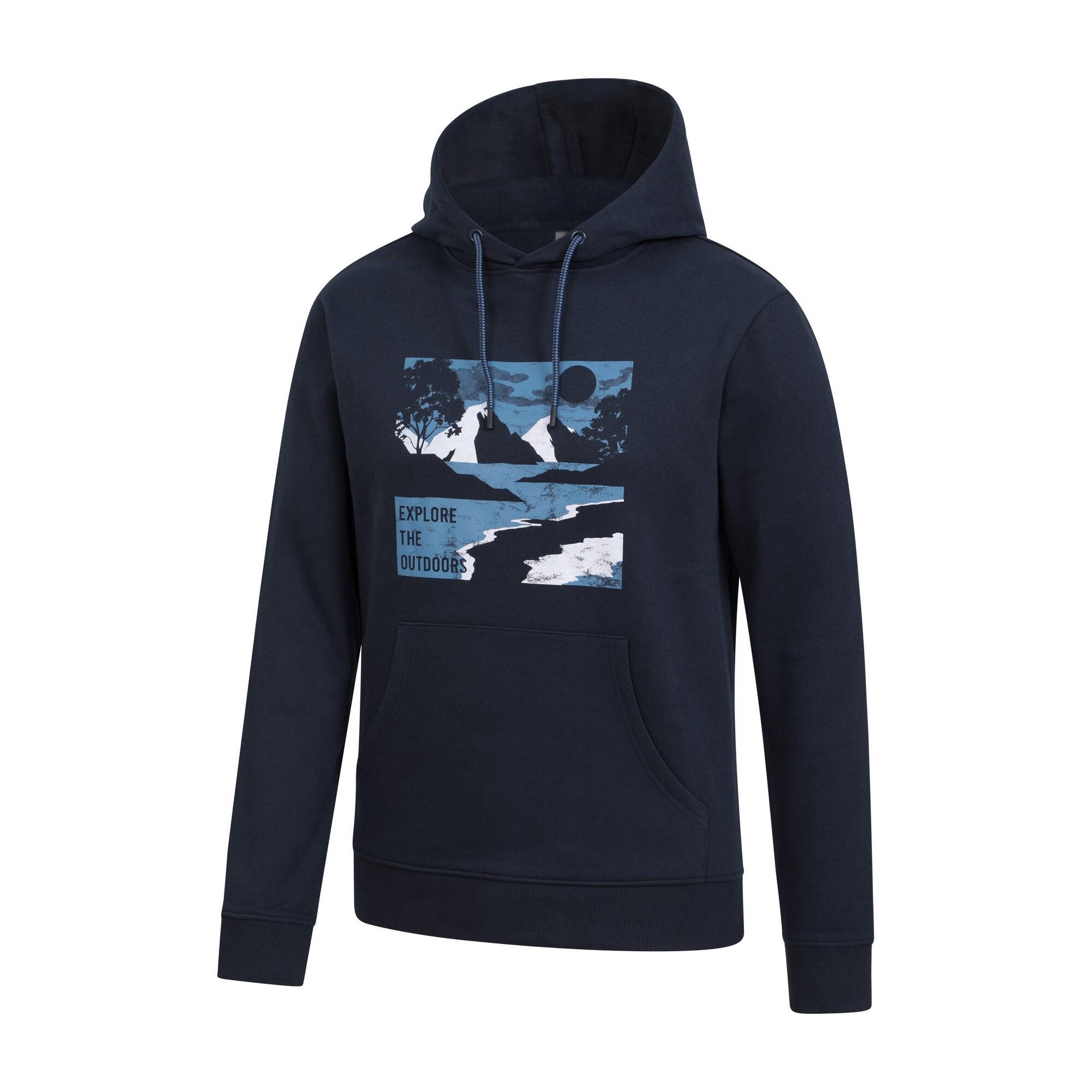 Felpa Con Cappuccio Uomo Mountain Warehouse Explore The Outdoors Blu Navy 4/4