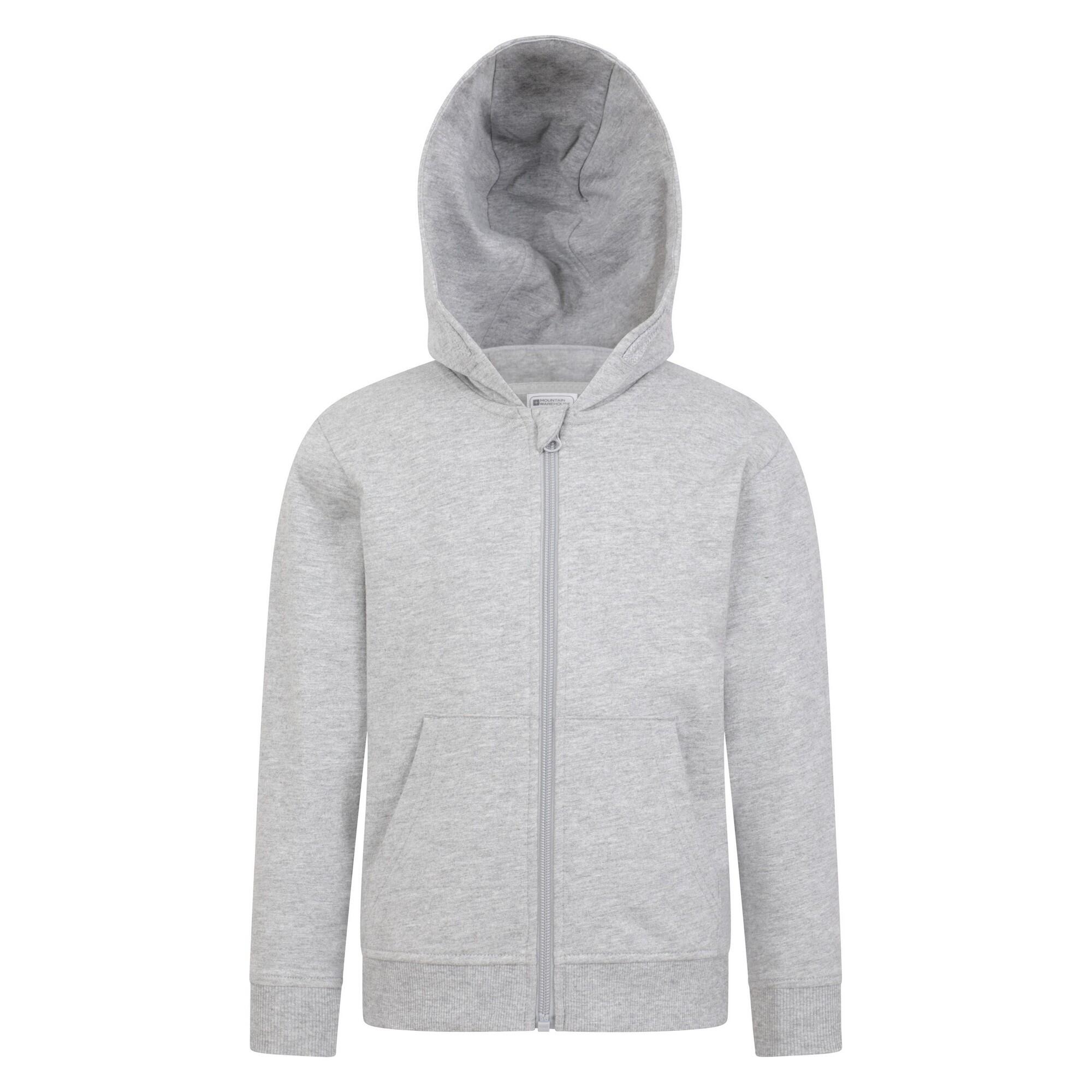 MOUNTAIN WAREHOUSE Felpa Con Cappuccio E Zip Intera Bambini Mountain Warehouse Essentials Grigio