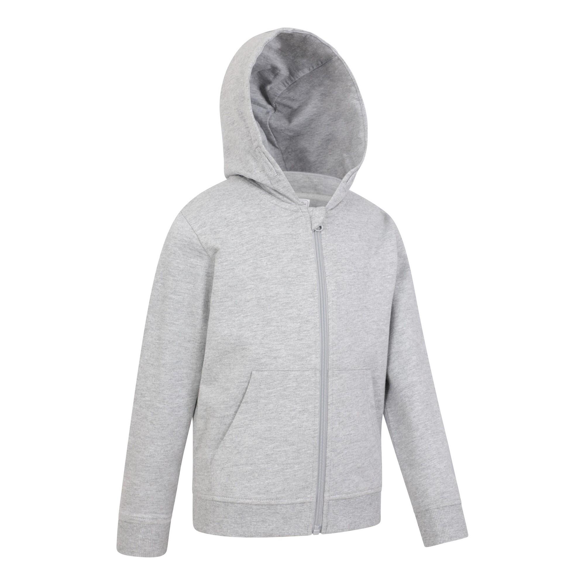 "Essentials" Hoodie mit durchgehendem Reißverschluss für Kinder Grau 4/4