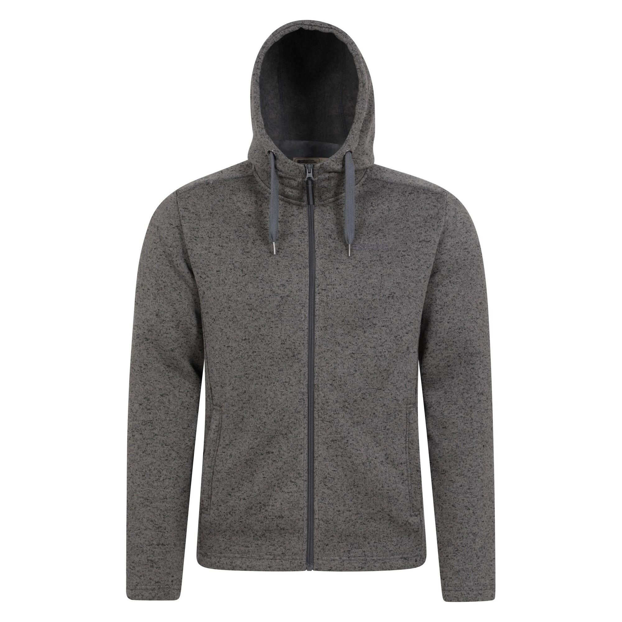 MOUNTAIN WAREHOUSE Felpa Con Cappuccio E Zip Intera Uomo Mountain Warehouse Nevis Nero
