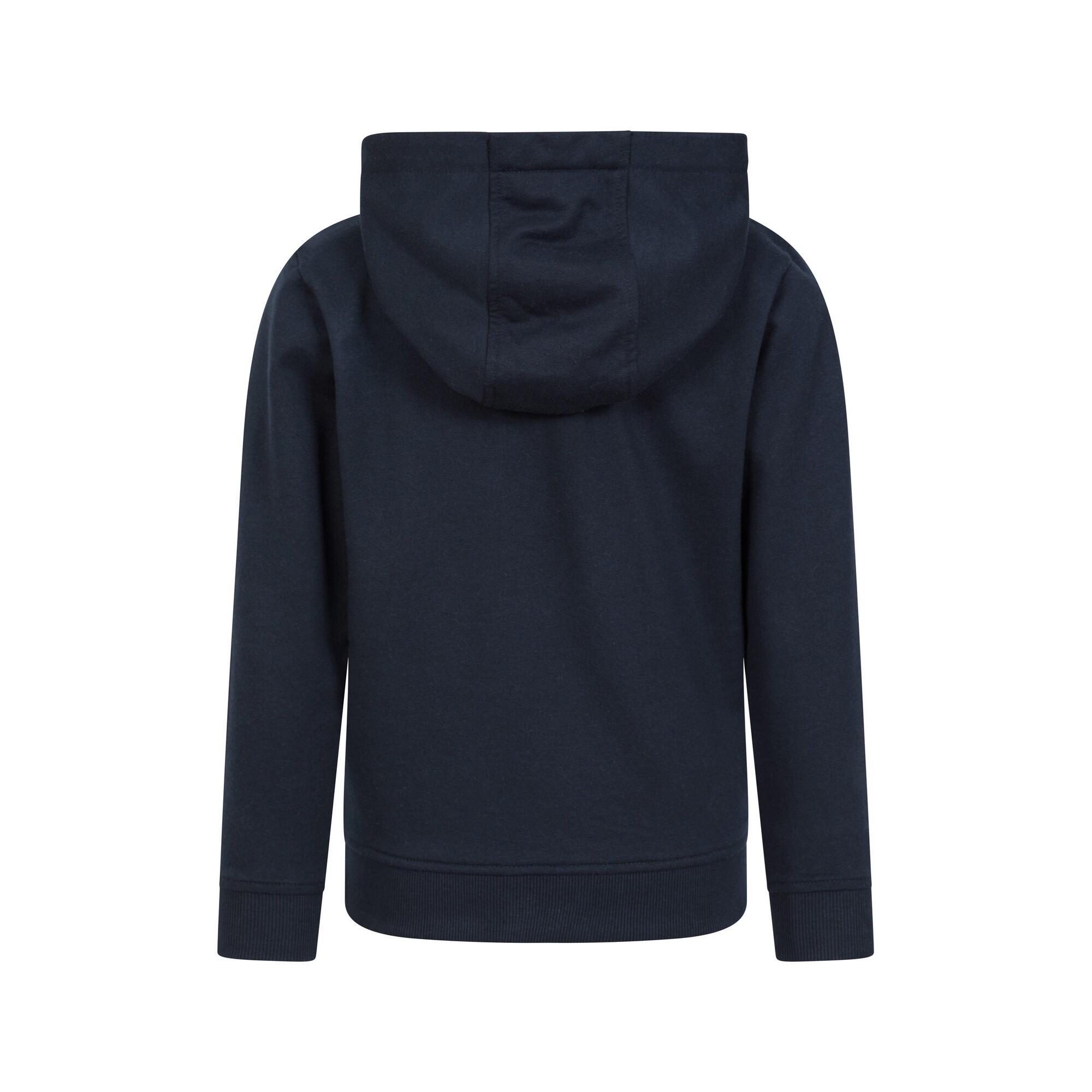 "Essentials" Hoodie mit durchgehendem Reißverschluss für Kinder Marineblau 2/4