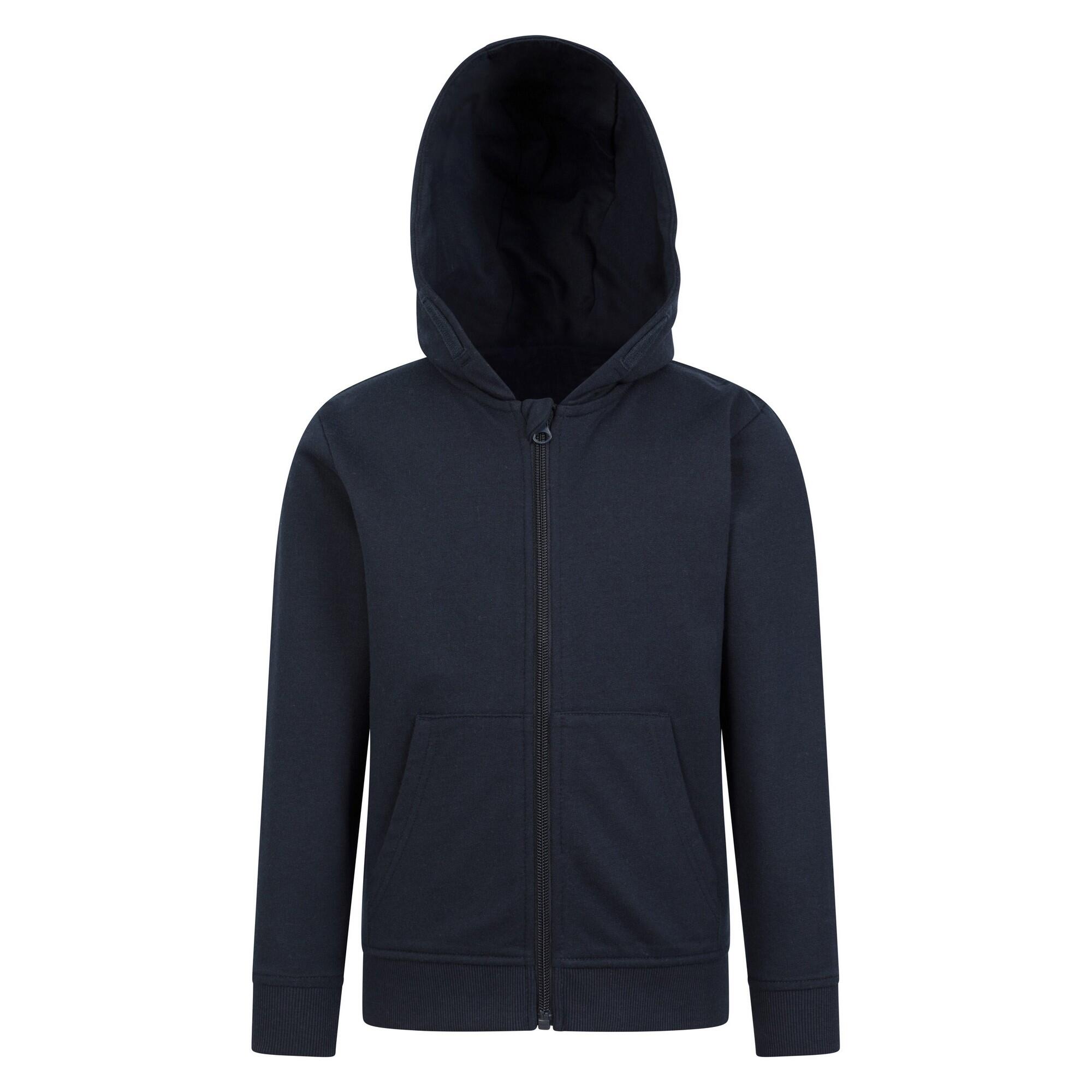 MOUNTAIN WAREHOUSE Felpa Con Cappuccio E Zip Intera Bambini Mountain Warehouse Essentials Blu Navy