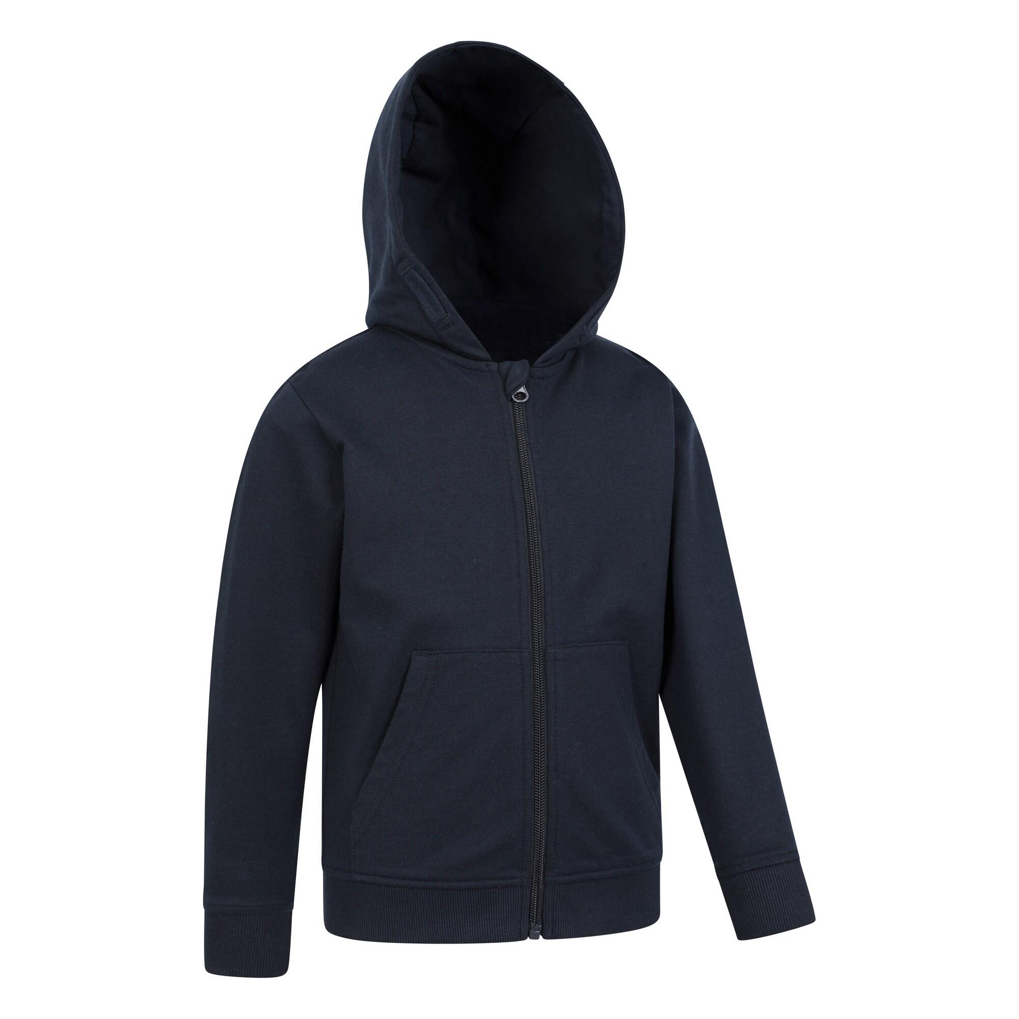 "Essentials" Hoodie mit durchgehendem Reißverschluss für Kinder Marineblau 4/4