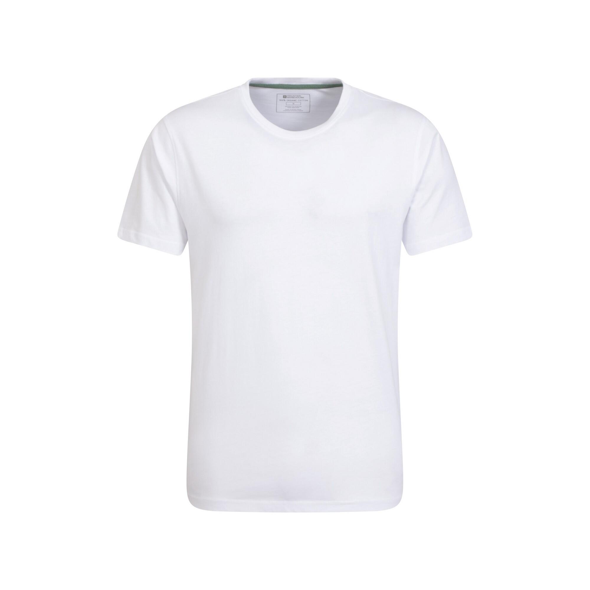 MOUNTAIN WAREHOUSE Mens Flint Crew Neck TShirt (White)