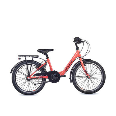 Kinderfiets voor meisjes scool chix-n3-3 versnellingen-coral-dark-red-terugtrapr