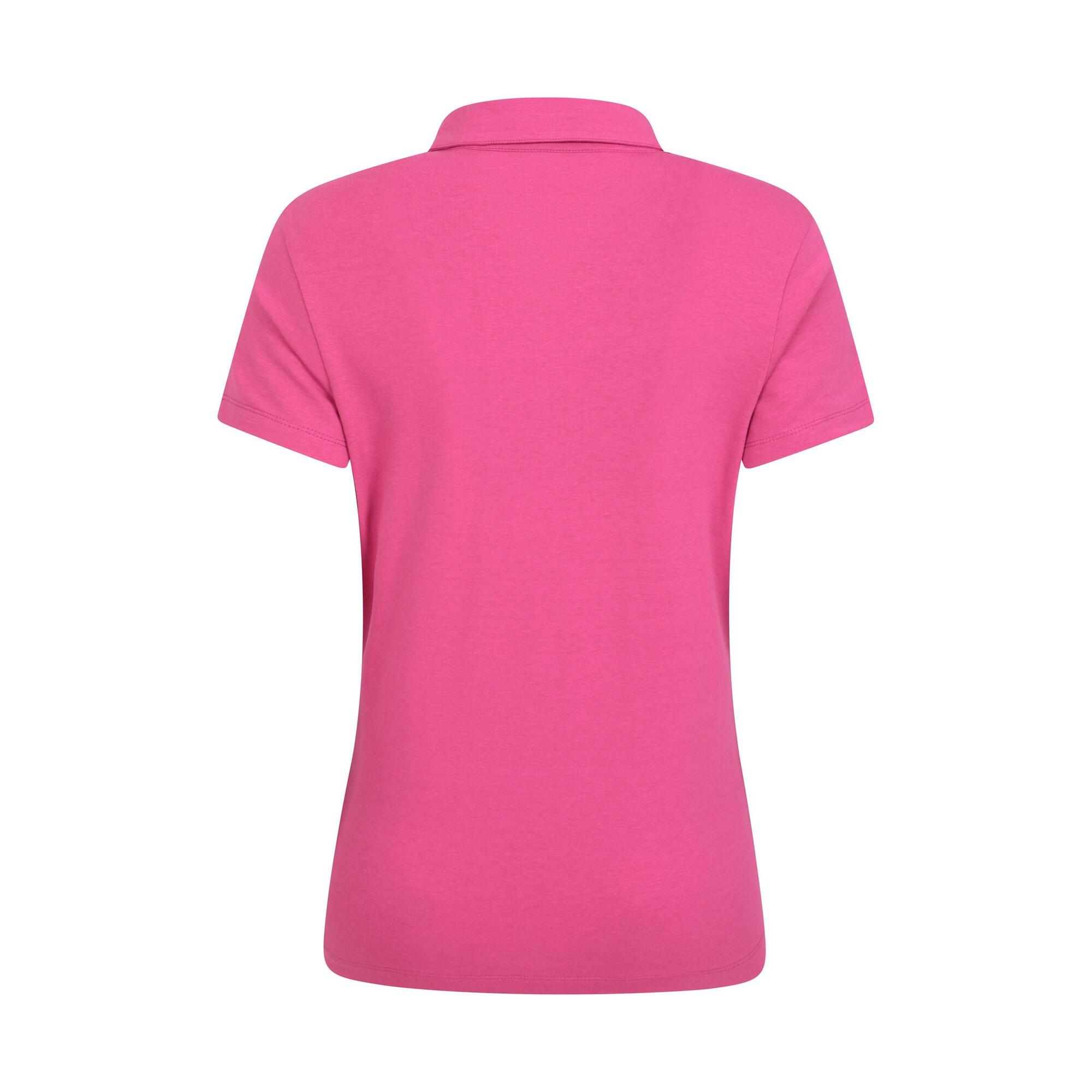 Maglietta Polo Protezione Dai Raggi UV Donna Mountain Warehouse Rosa Acceso 2/4