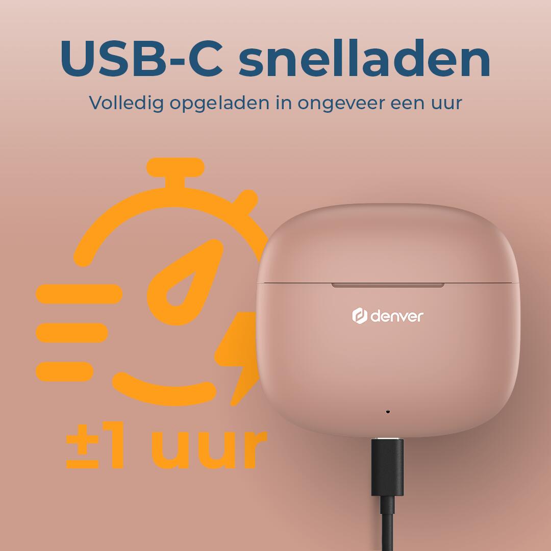 Słuchawki Bluetooth Denver Electronics TWE-48DR Różowy 6/7