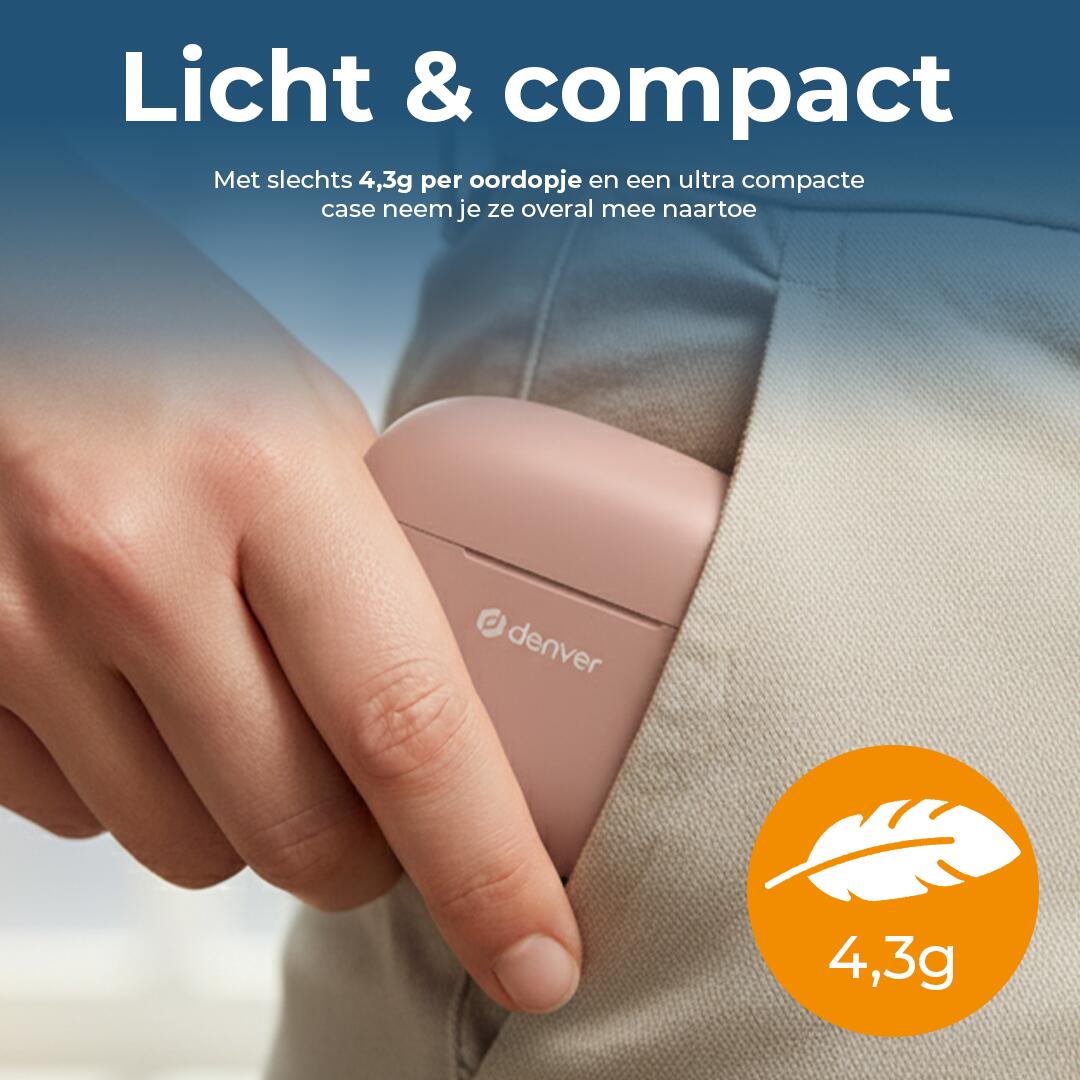 Słuchawki Bluetooth Denver Electronics TWE-48DR Różowy 5/7