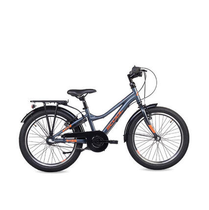 troX, 20 Zoll Kinderfahrrad, 3-Gang, Schwarz/Neongrün, 115–130 cm, 6–9 Jahre