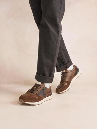 Baskets zippées homme SLIMANE Cognac