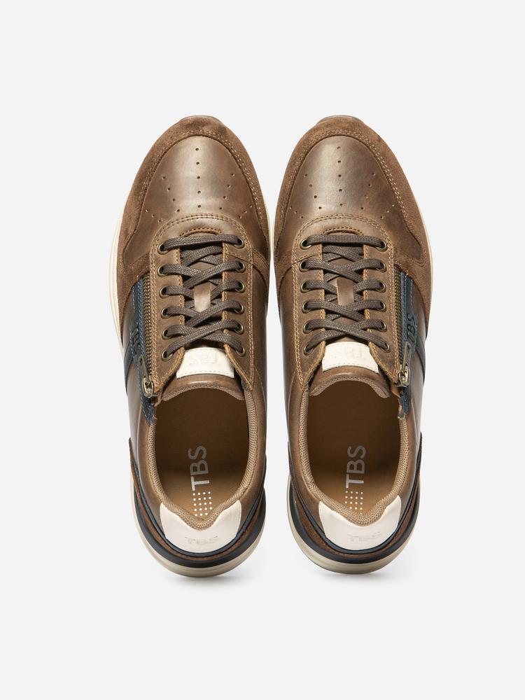 Baskets zippées Homme - SLIMANE Cognac 3/5