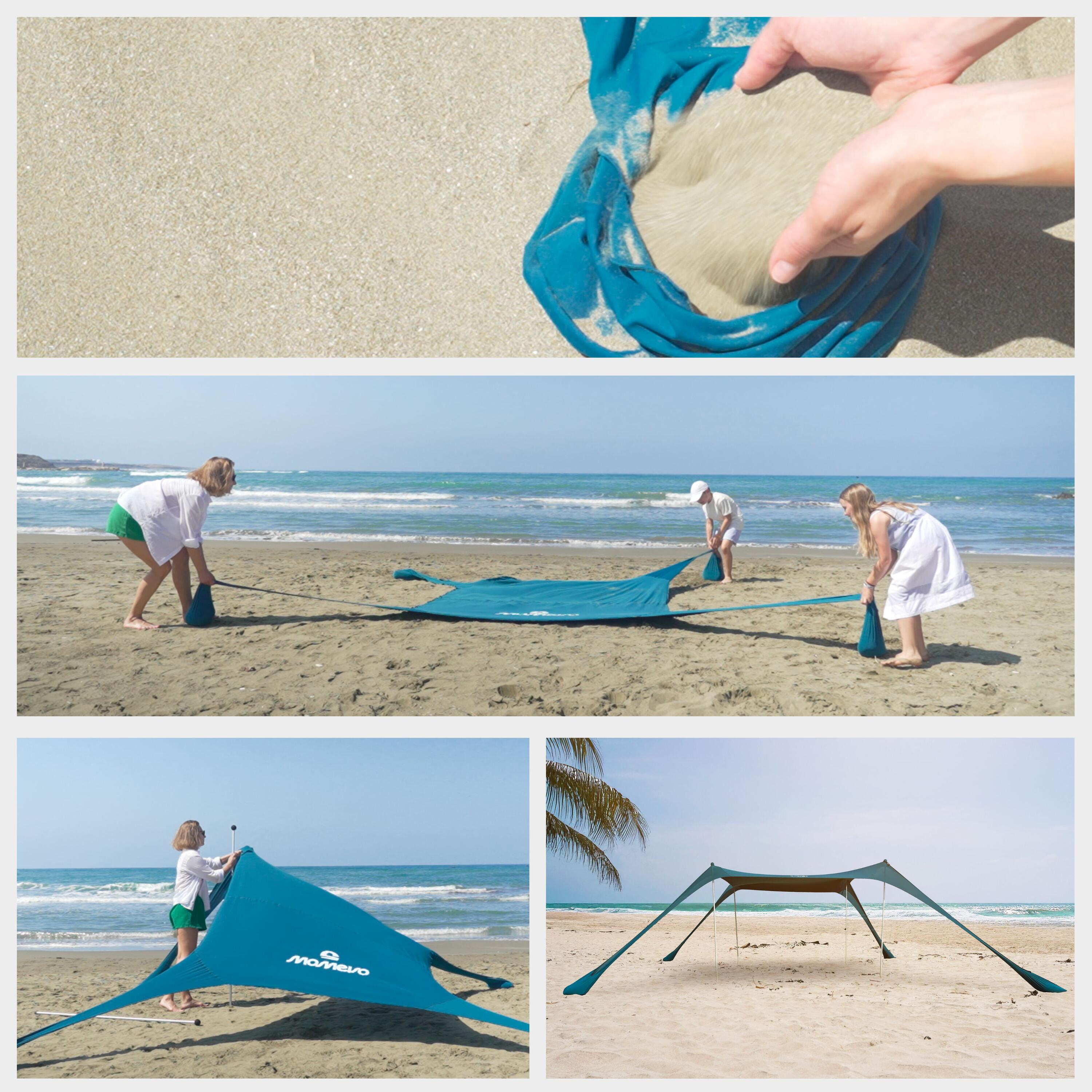 Sunsail Strandzelt Big Family – Sonnensegel für 6 Pers. mit UV-Schutz UPF 50+ 4/7