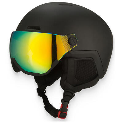 Gooff xtreme skihelm met vizier – skihelm inclusief skibril - zwart maat s