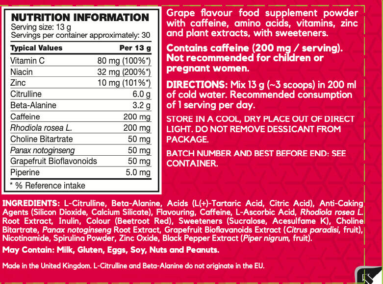 Pre-workout - NO-Xplode - Raisin 3/4
