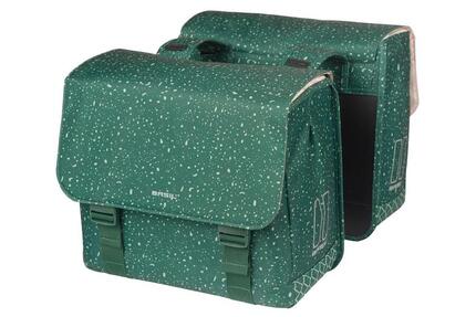 Basil Flair dubbele fietstas 35 liter - groen - waterafstotend, met reflector...