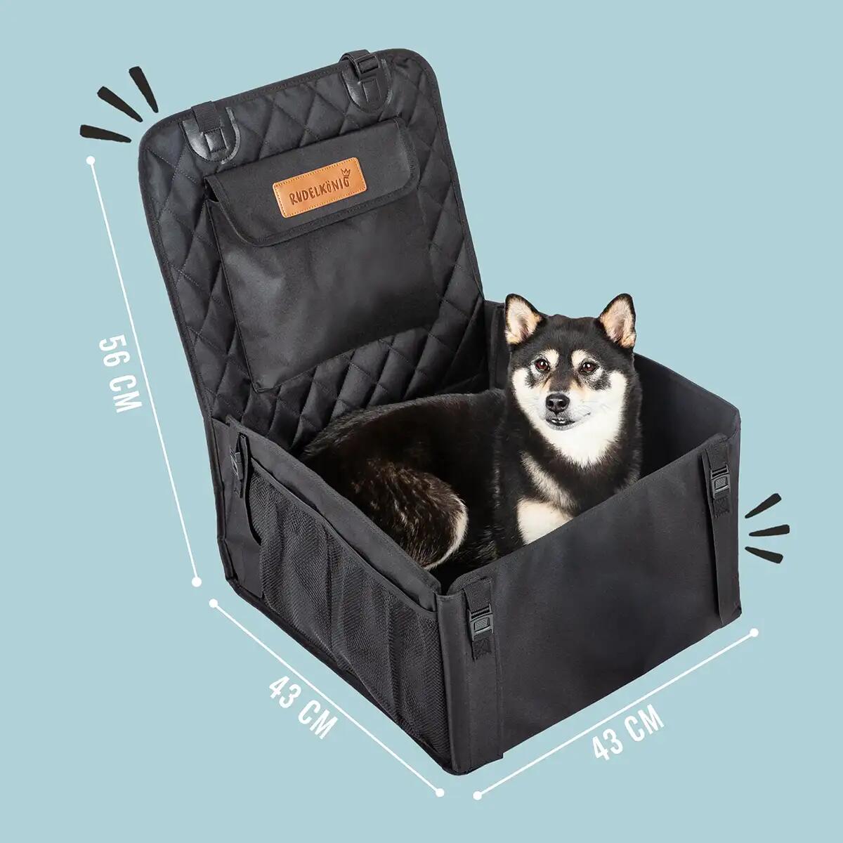 Sedile Auto per Cani – Seggiolino Rialzato e Sicuro per Viaggiare 4/6