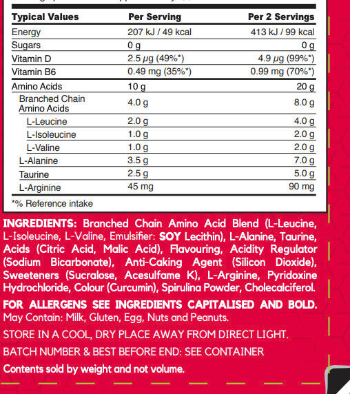 BCAA en poudre - Amino X - Framboise Bleue 3/4