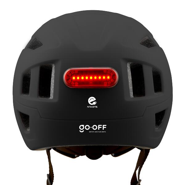 Casque vélo GO-OFF PILOT 4-en-1 avec couvre-pluie (noir M) 6/7