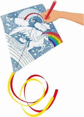 Kindervlieger gunther paint your unicorn gu1244 wit 69 x 69 cm