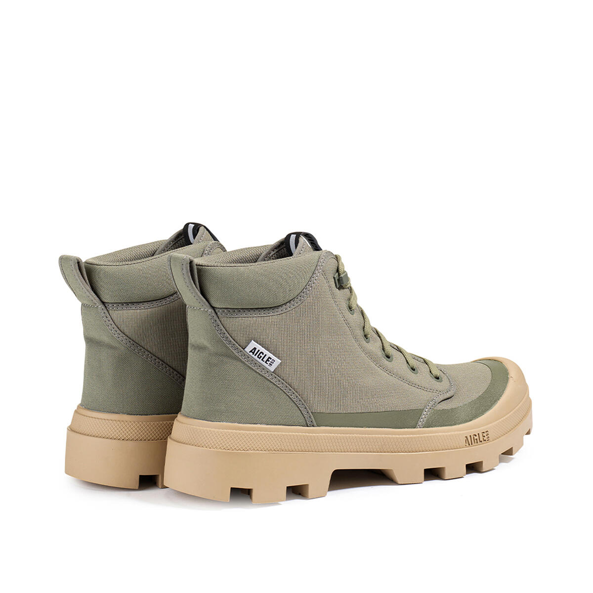Chaussure de marche montante en ployester recyclé  TENERE HIKE Unisexe Kaki 3/4